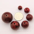Red rosewood beads loose wood beads for bracelet Sold per pkg of 50ps